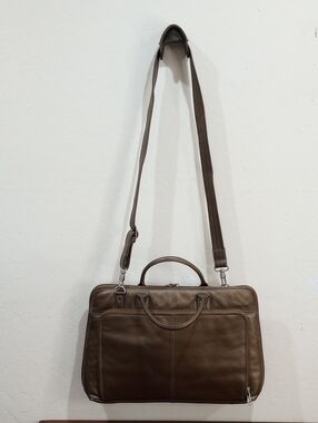 Barneys New York Bronze Leather Briefcase - Vintage!
